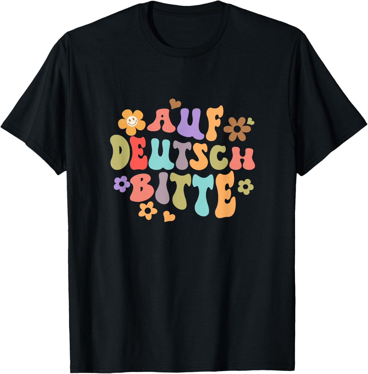 Auf Deutsch Bitte Funny German Teacher Teaching Germany T-Shirt - T-Shirt | Black