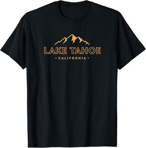 Lake Tahoe California Retro Mountain Souvenir T-Shirt - T-Shirt | Black