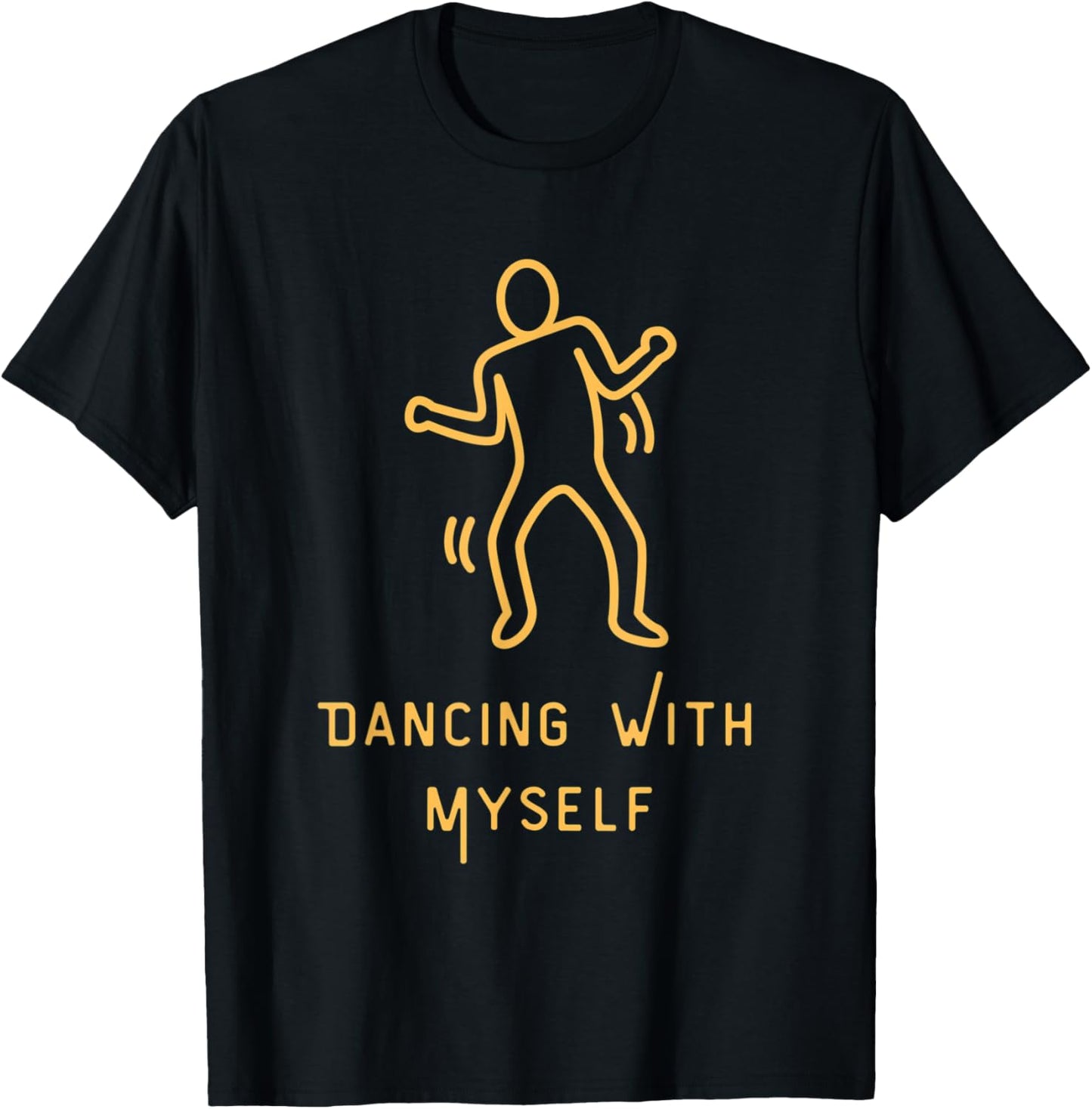 Funny 1980s Dancing With Myself Shirt T-Shirt - T-Shirt | Black