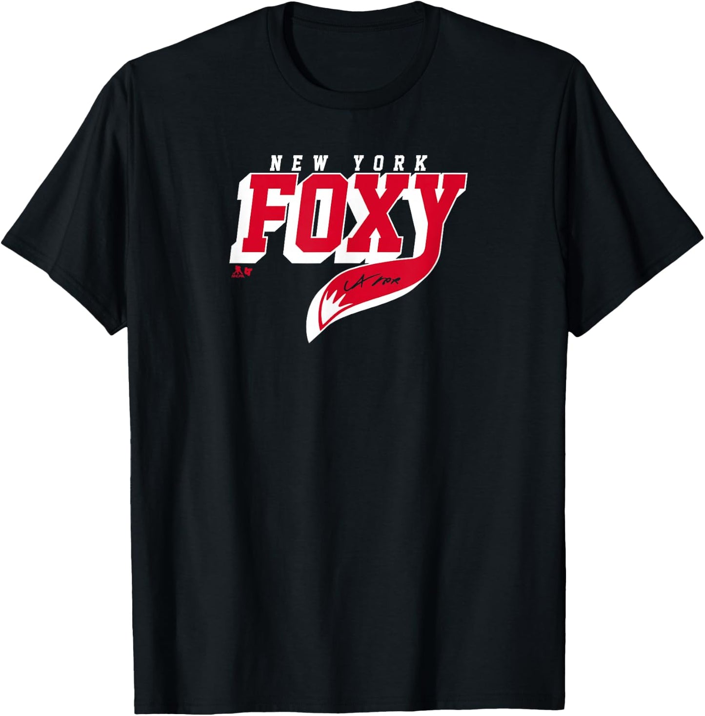 Adam Fox: Foxy - New York Hockey T-Shirt - T-Shirt | Black