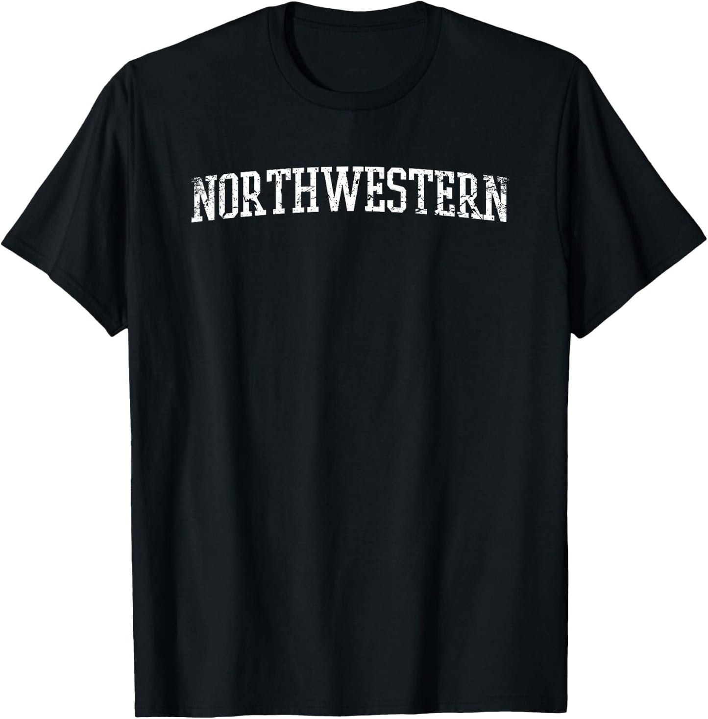 Northwestern- Throwback Design - Vintage Worn Classic T-Shirt - T-Shirt | Black