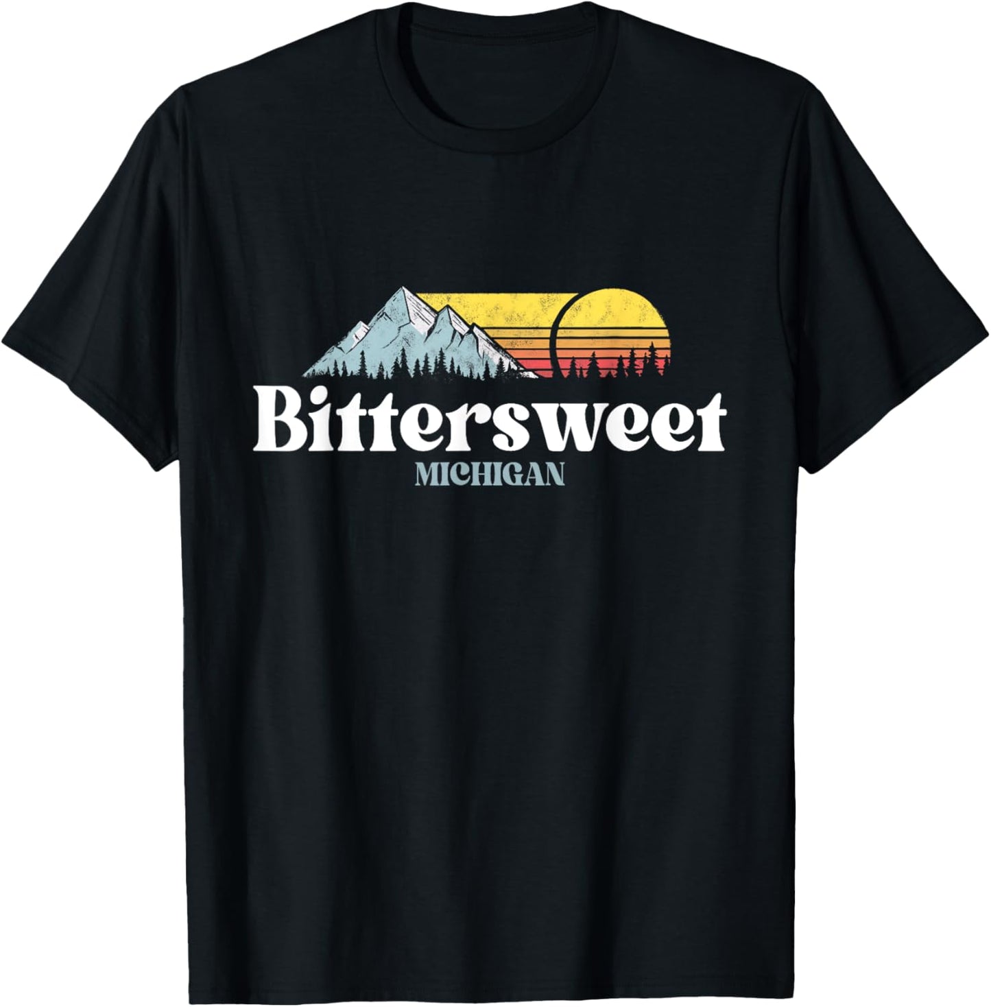 Bittersweet,MICHIGAN,Ski Snowboard Hiking T-Shirt - T-Shirt | Black