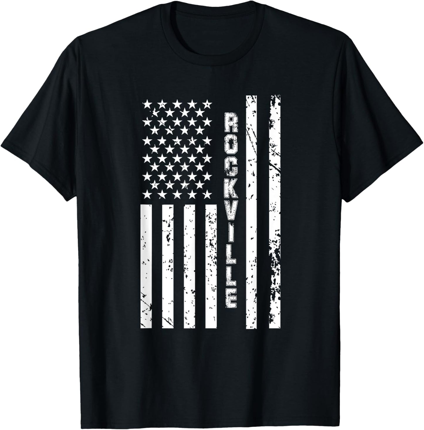 Rockville United States Patriotic American Flag Kids Men T-Shirt - T-Shirt | Black