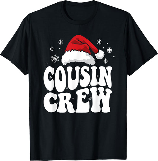 Christmas Squad Family Cousin Crew Pajamas For Kids T-Shirt - T-Shirt | Black