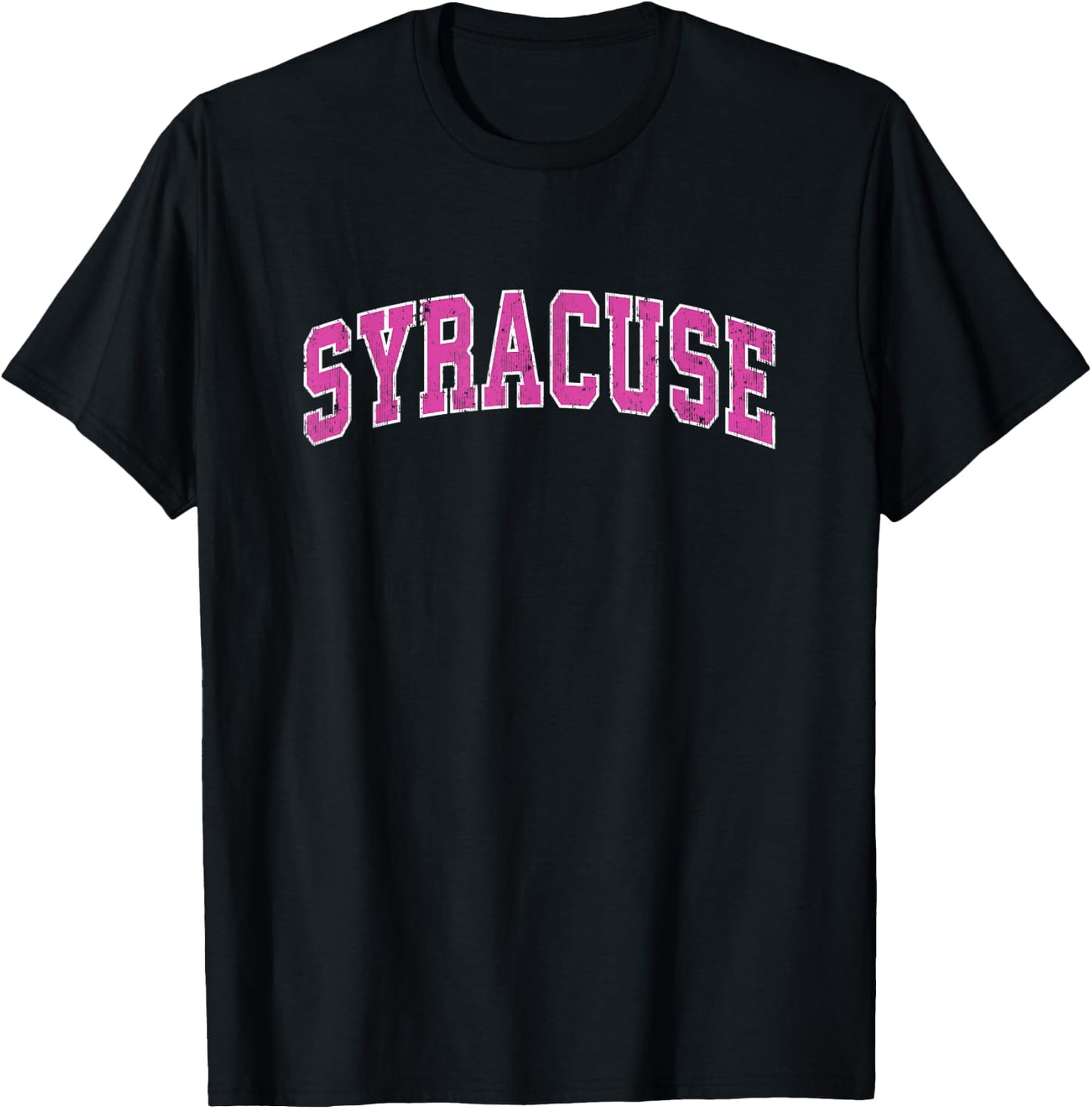 Syracuse Utah UT Vintage Sports Design Pink Design T-Shirt - T-Shirt | Black
