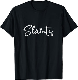 St Patricks Day Pickleball Slainte Irish Toast T-Shirt - T-Shirt | Black