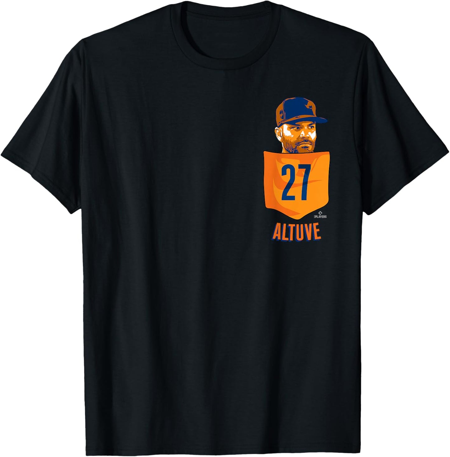 Jose Altuve Houston Baseball Pocket MLBPA T-Shirt - T-Shirt | Black