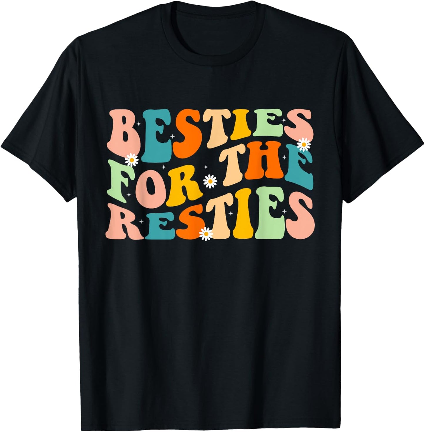 Besties for the Resties Groovy Matching T-Shirt - T-Shirt | Black