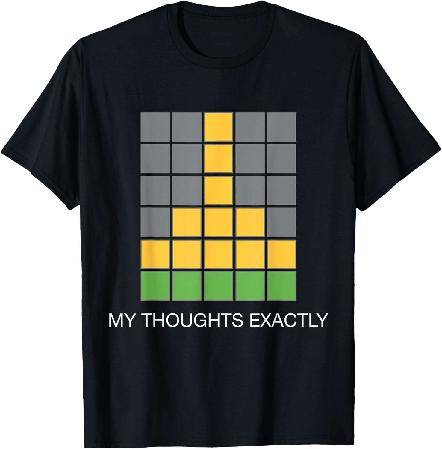 Funny Wordle Middle Finger, 6/6 Winner, online word game T-Shirt - T-Shirt | Black