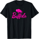BUFFALO Charging Pink Bison - NY New York 716 Pride Cute BUF T-Shirt - T-Shirt | Black