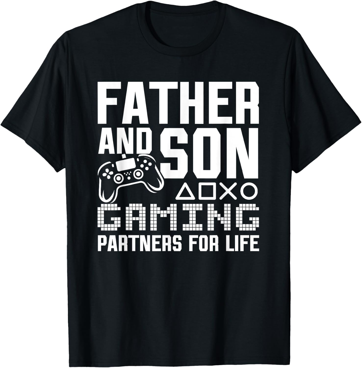 Father And Son Gaming Partners For Life Funny Gamer Matching T-Shirt - T-Shirt | Black