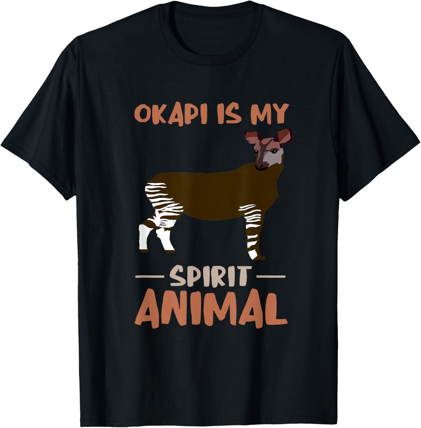 Okapi My Spirit Animal Okapis Okapi Lover Funny Okapi T-Shirt - T-Shirt | Black