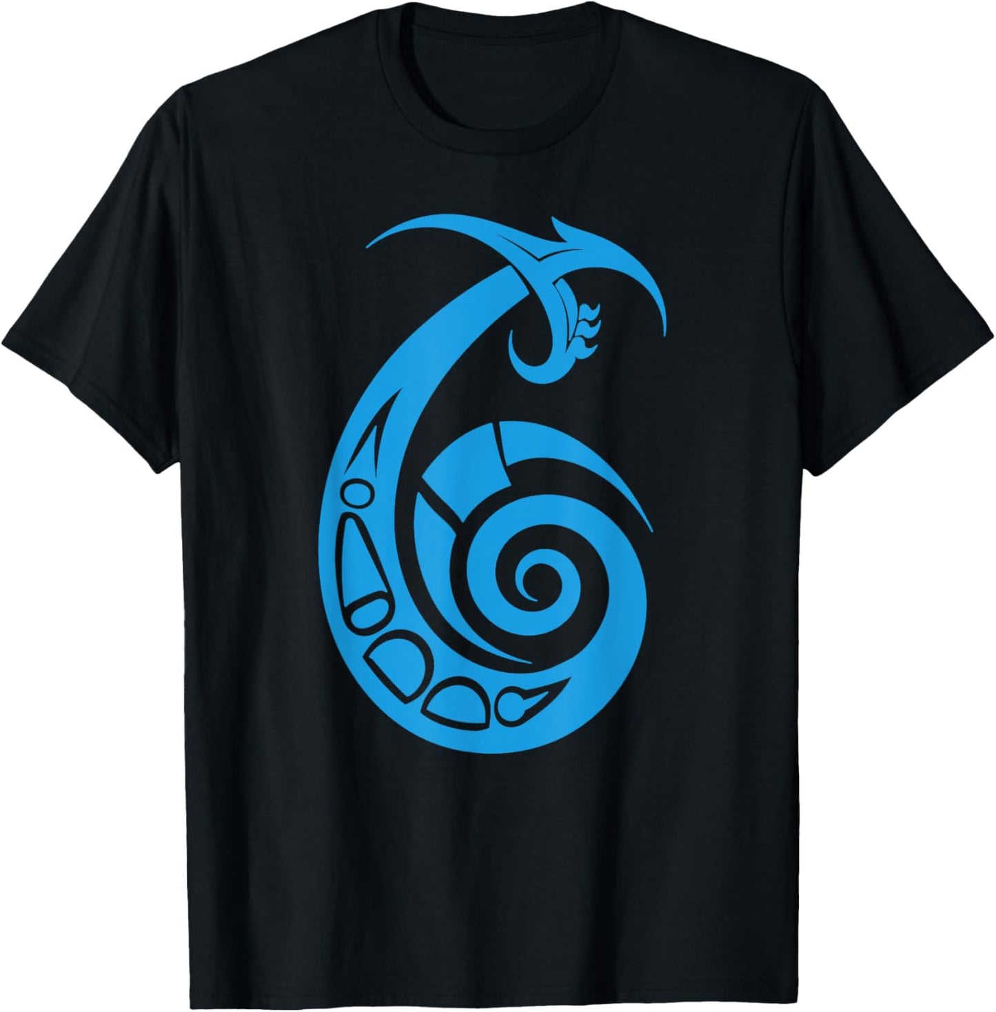 Tribal Fish Hook Shirt - Tribal Fishing - Makau Fish Hook T-Shirt - T-Shirt | Black