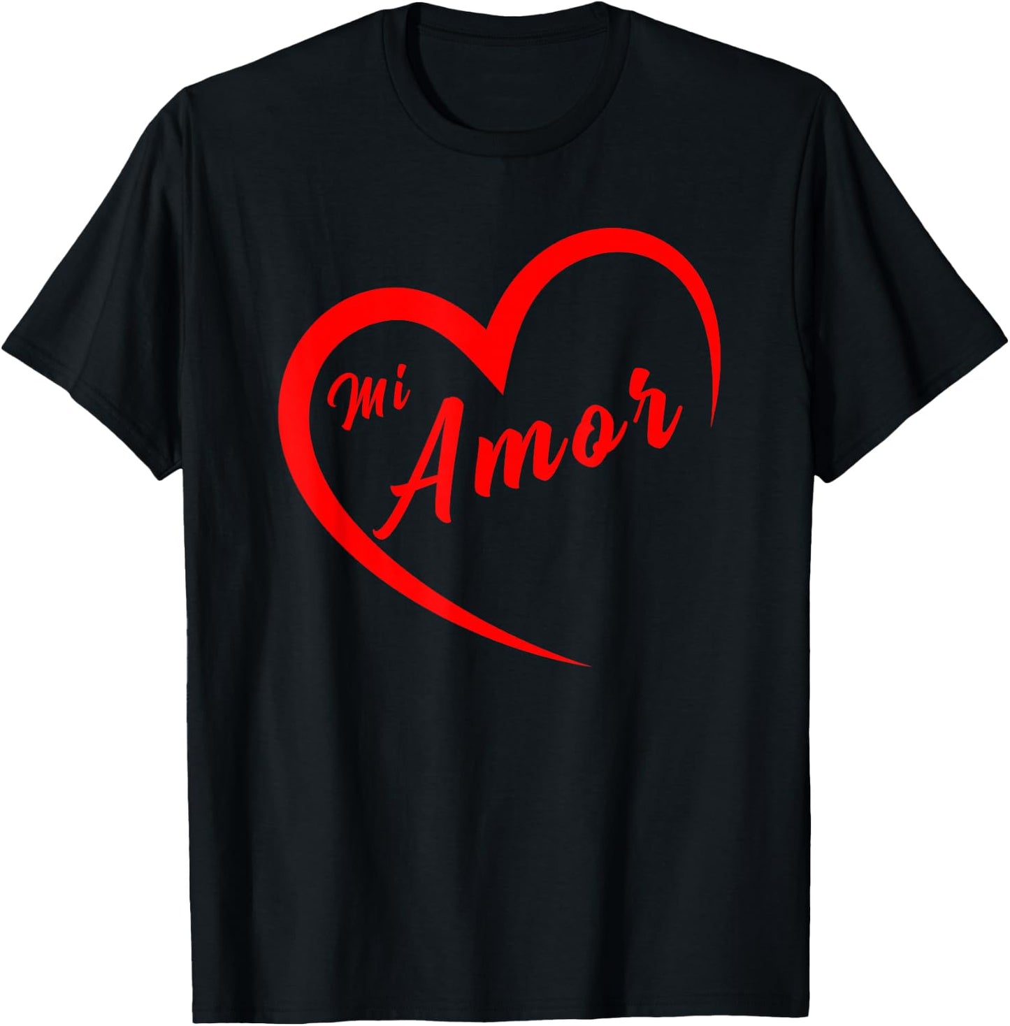 Mi amor Valentines San Valentin Dia del Amor spanish heart T-Shirt - T-Shirt | Black
