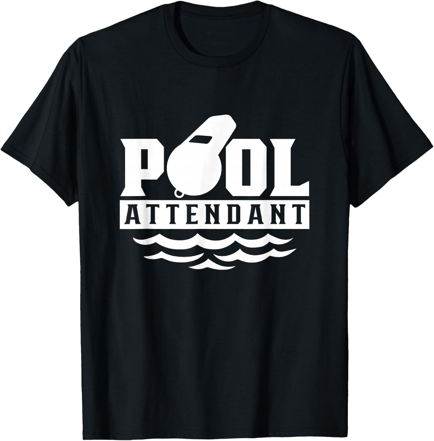 Pool Attendant Swimming Attendants Rescuer T-Shirt - T-Shirt | Black