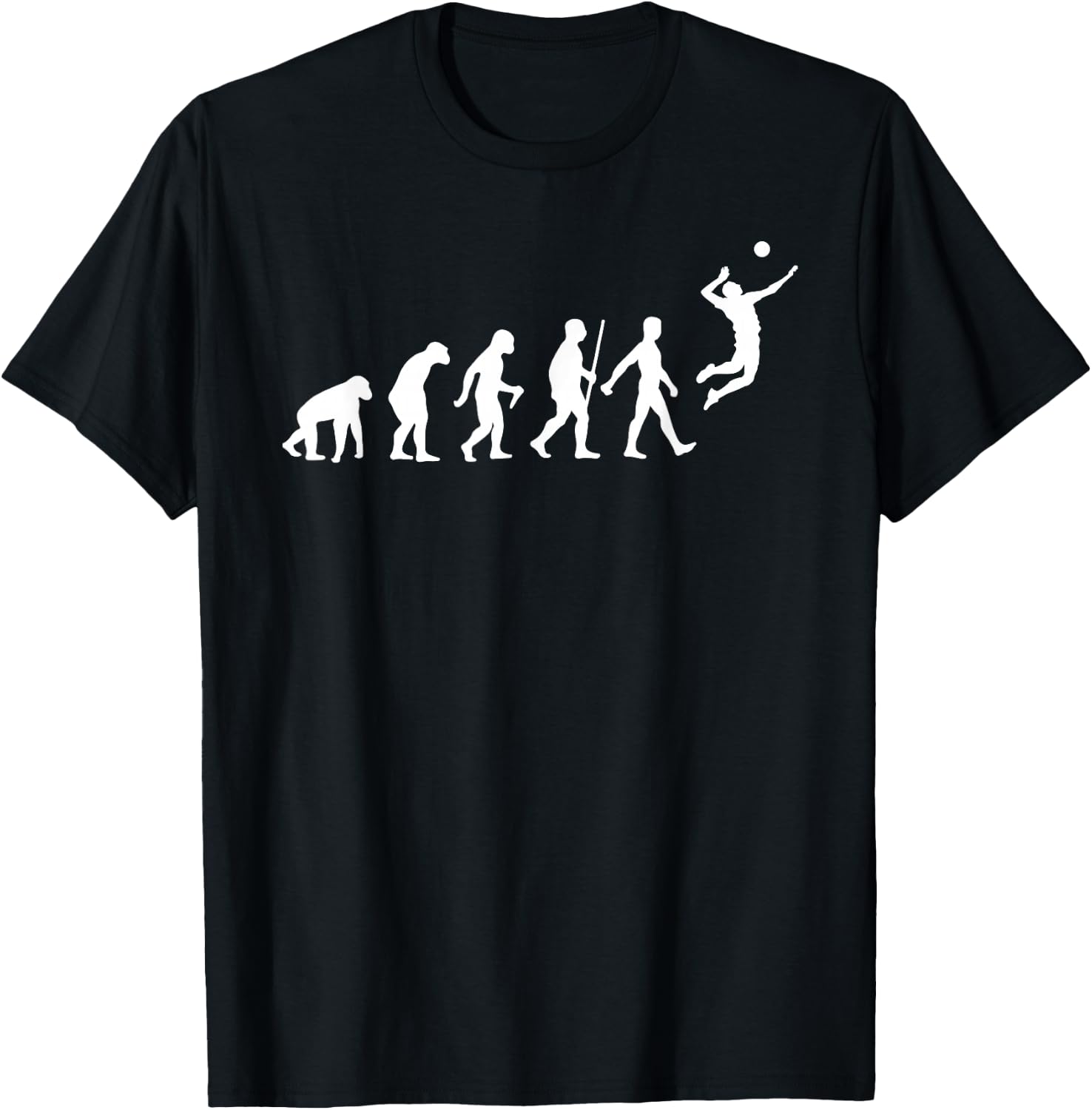 Funny Volleyball Design Women Ball Sports Athletes T-Shirt - T-Shirt | Black