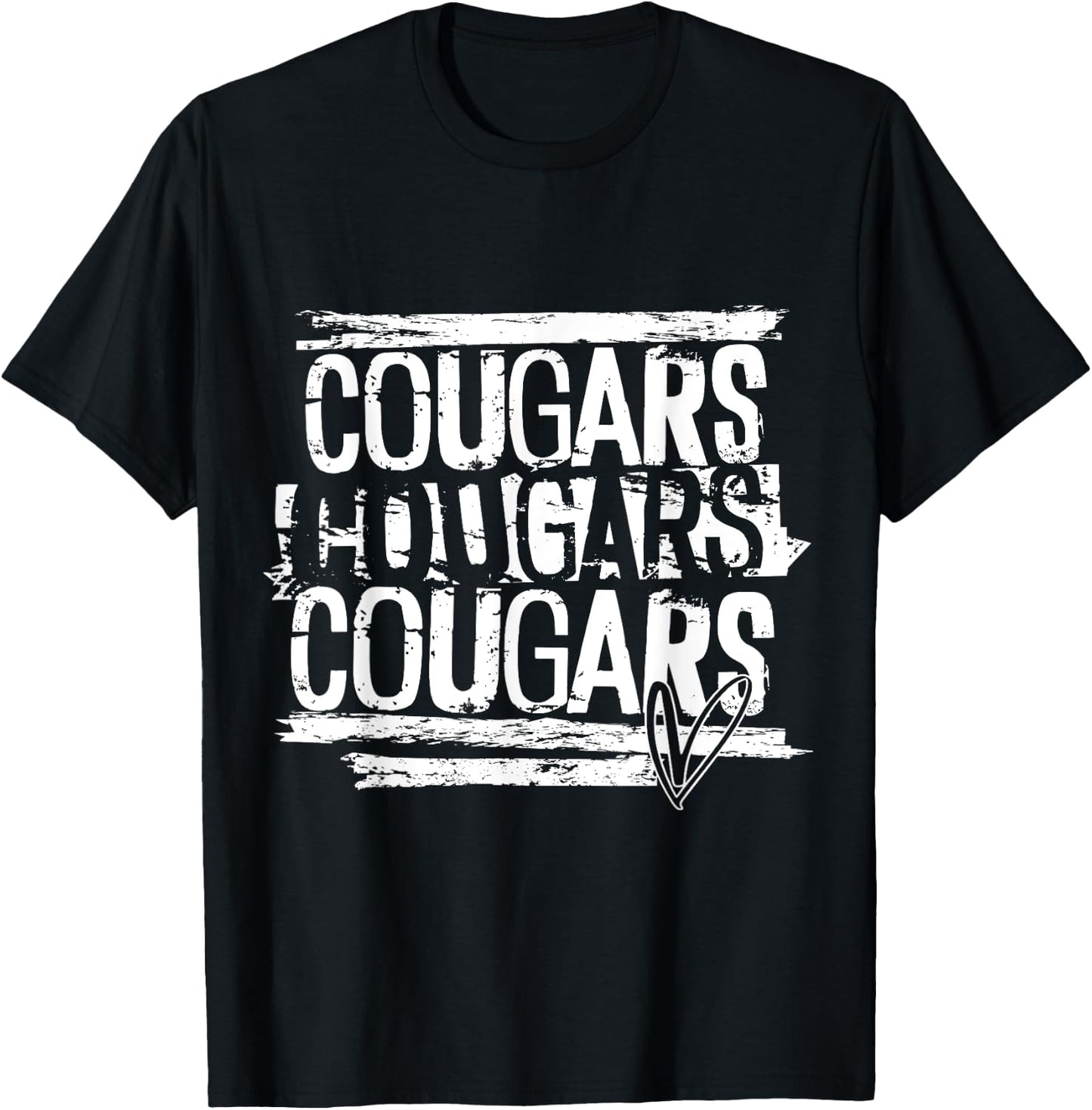 Cougars Teacher Student School Sports Fan Team Spirit Men Women Girls Kids T-Shirt - T-Shirt | Black