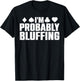Funny Poker Lover Art Women Casino Play Card Gambler T-Shirt - T-Shirt | Black