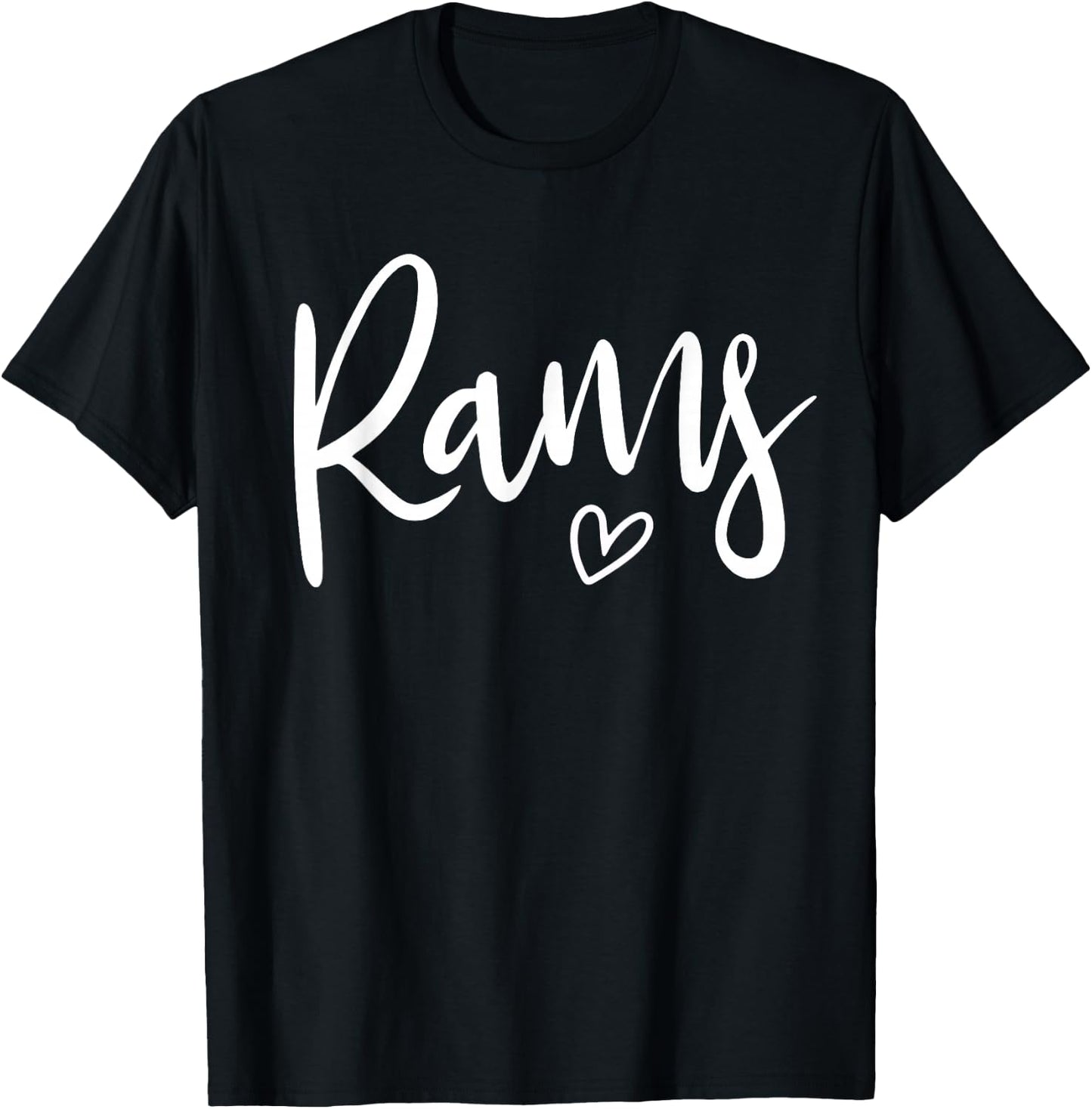 Rams Women's High School Sports Team T-Shirt - T-Shirt | Black