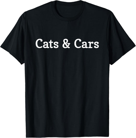 Cats and Cars T-Shirt - T-Shirt | Black