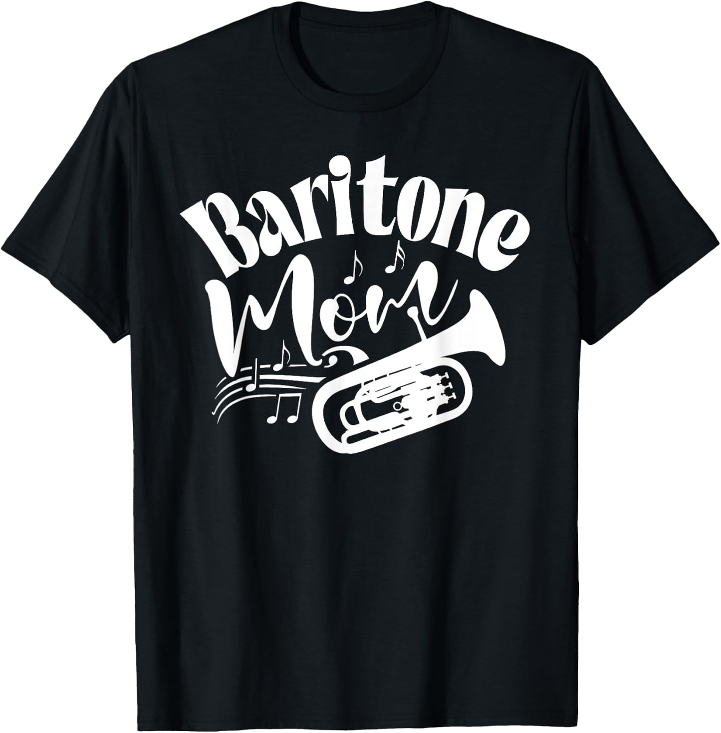 Baritone Mom Marching Band Mother Mama Player T-Shirt - T-Shirt | Black