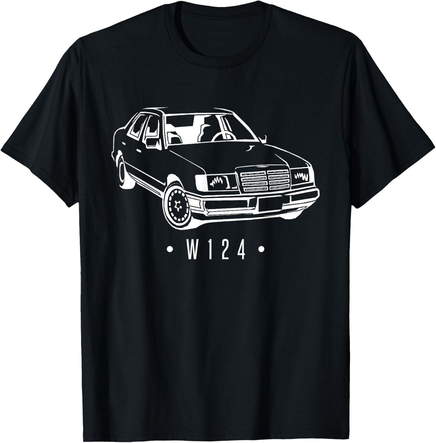 W124 Silhouette Car Oldtimer Classic T-Shirt - T-Shirt | Black