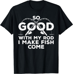 Funny Fishing Design Women Fisherman Fish Fishing T-Shirt - T-Shirt | Black