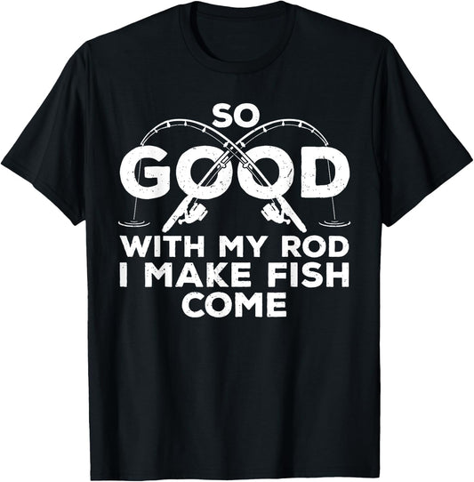 Funny Fishing Design Women Fisherman Fish Fishing T-Shirt - T-Shirt | Black