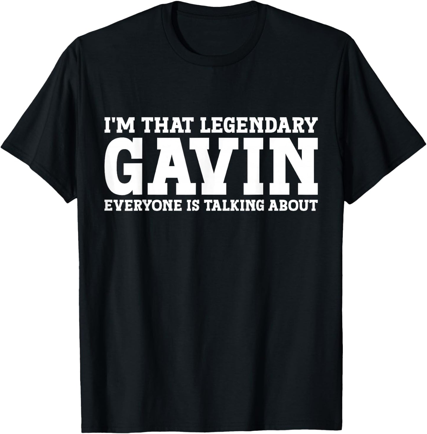 Gavin Personal Name First Name T-Shirt - T-Shirt | Black