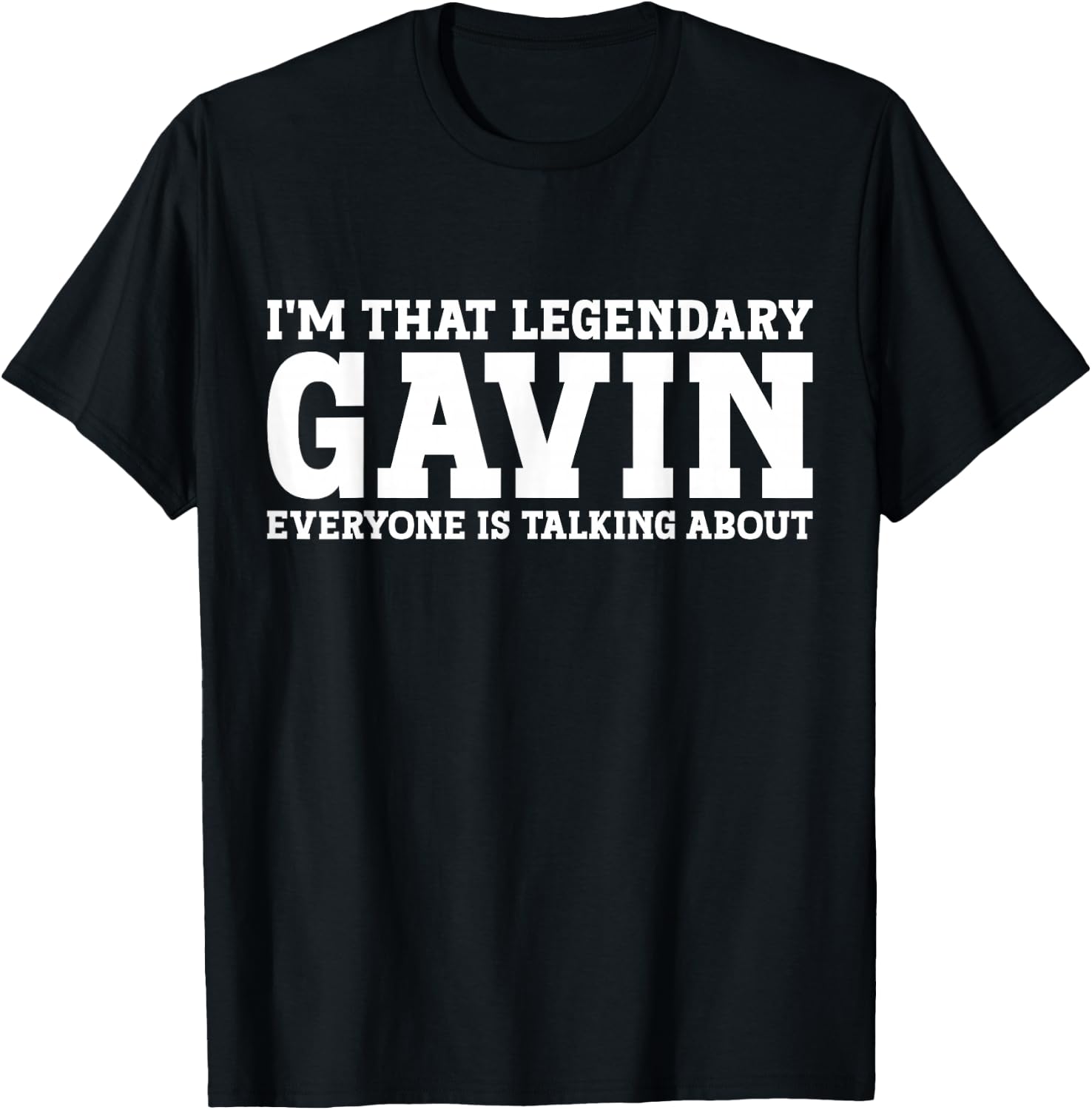 Gavin Personal Name First Name T-Shirt - T-Shirt | Black