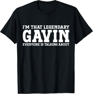 Gavin Personal Name First Name T-Shirt - T-Shirt | Black