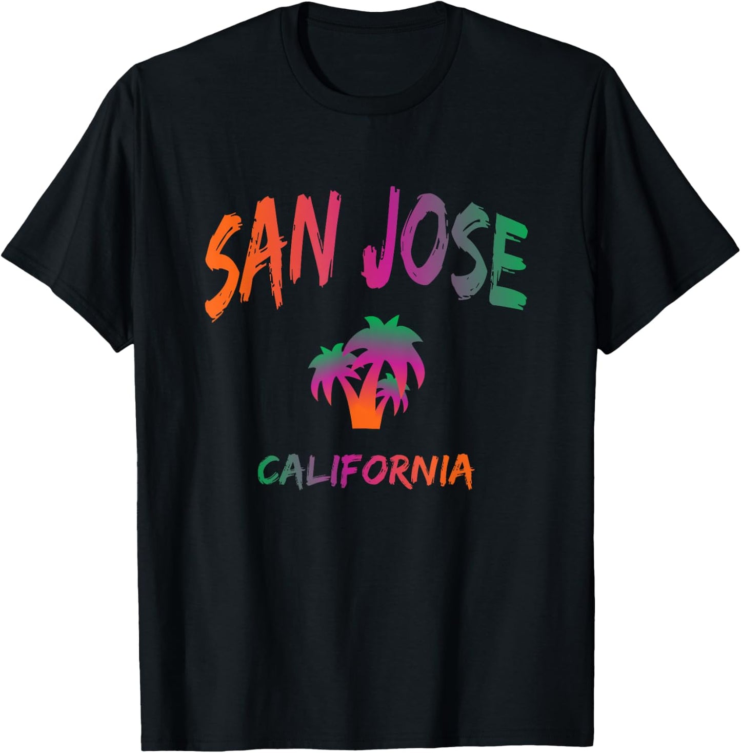 San Jose - California - Tie Dye Text Print - Classic T-Shirt - T-Shirt | Black