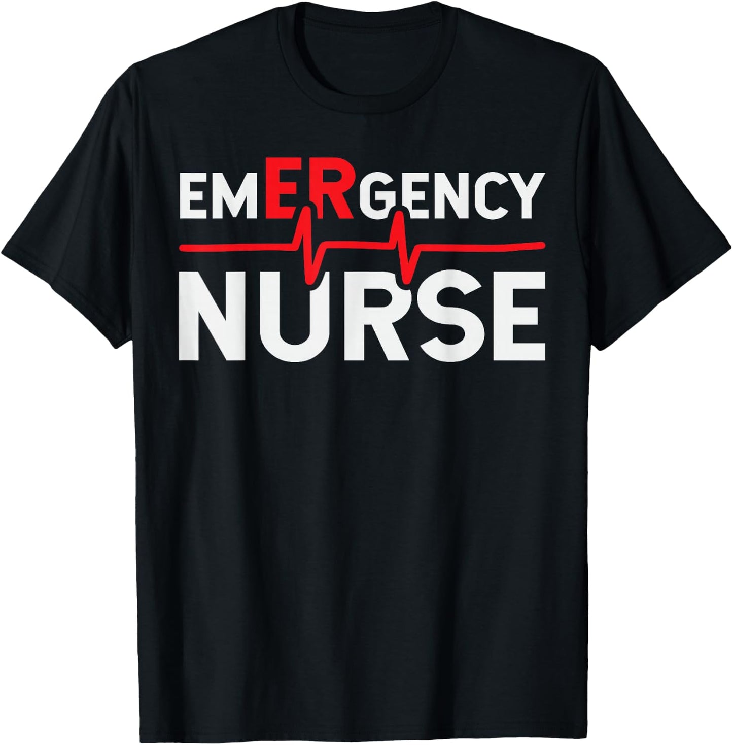 Certified Emergency Room Nurse School Technician ER Doctor T-Shirt - T-Shirt | Black