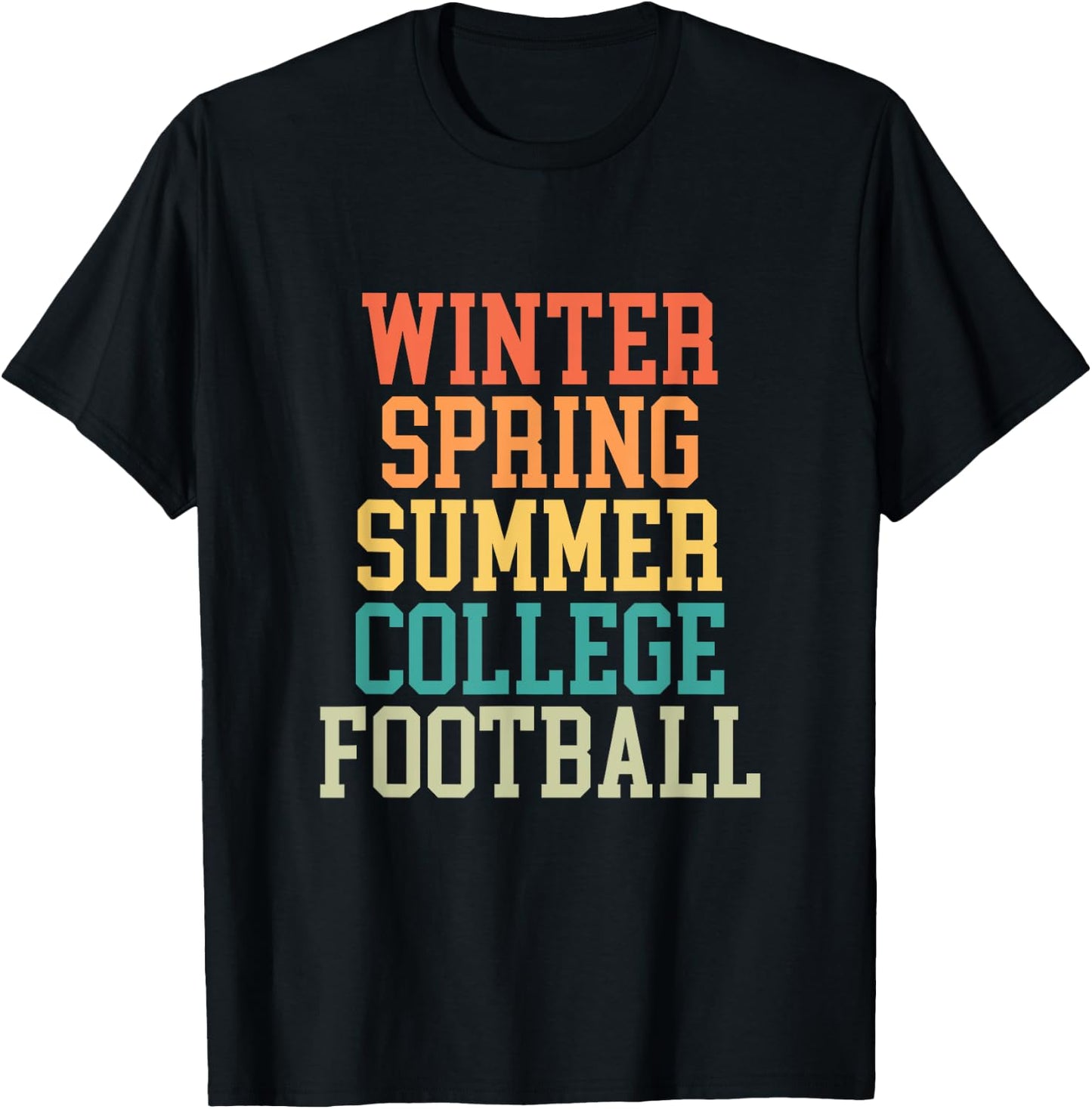 Winter Spring Summer College Football Season Spring Games T-Shirt - T-Shirt | Black