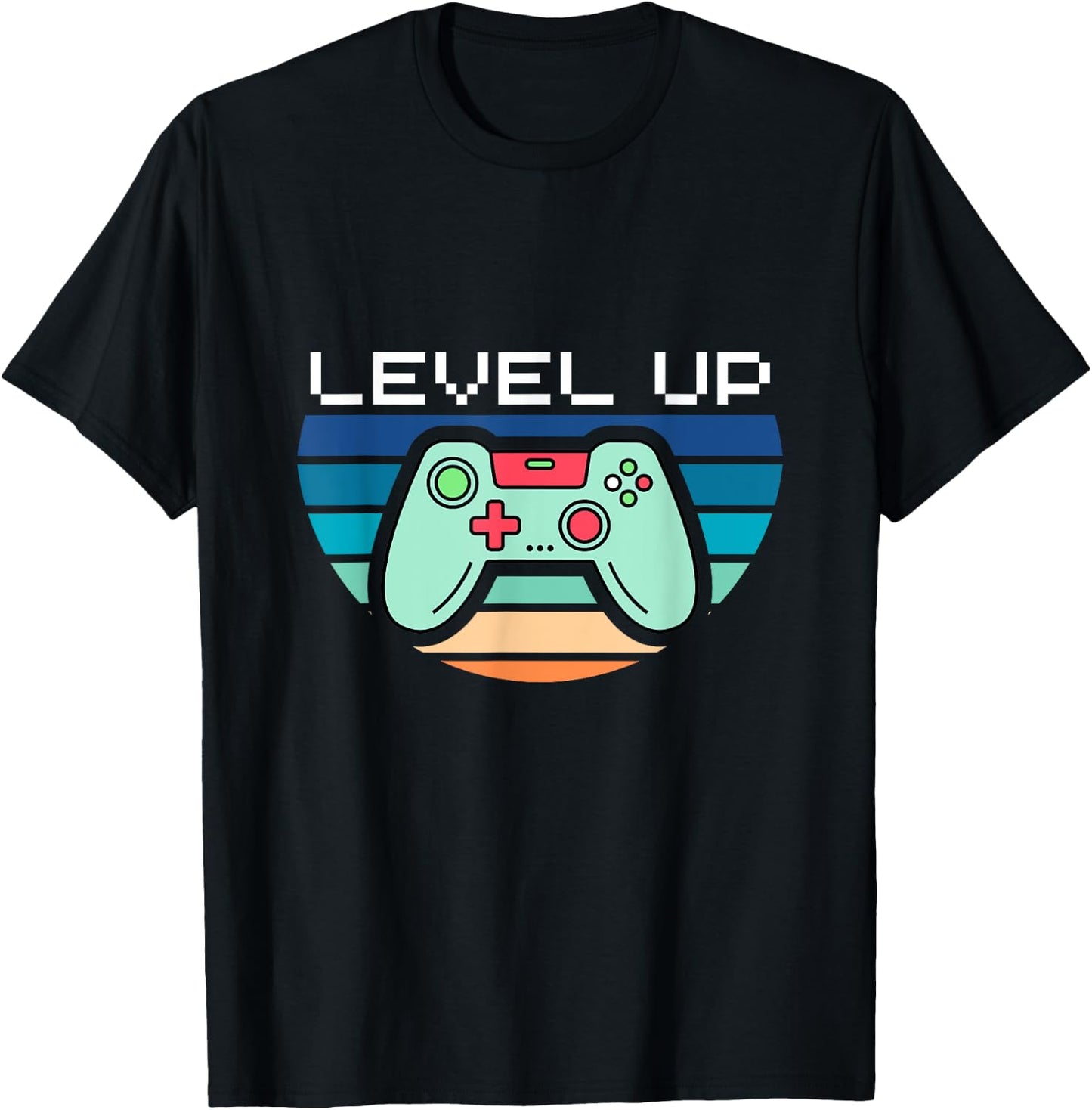 Level Up Video Game Controller T-Shirt - T-Shirt | Black