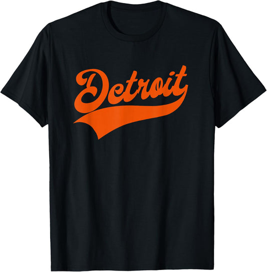 Detroit - Athletic Throwback Design - Classic T-Shirt - T-Shirt | Black