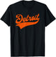 Detroit - Athletic Throwback Design - Classic T-Shirt - T-Shirt | Black
