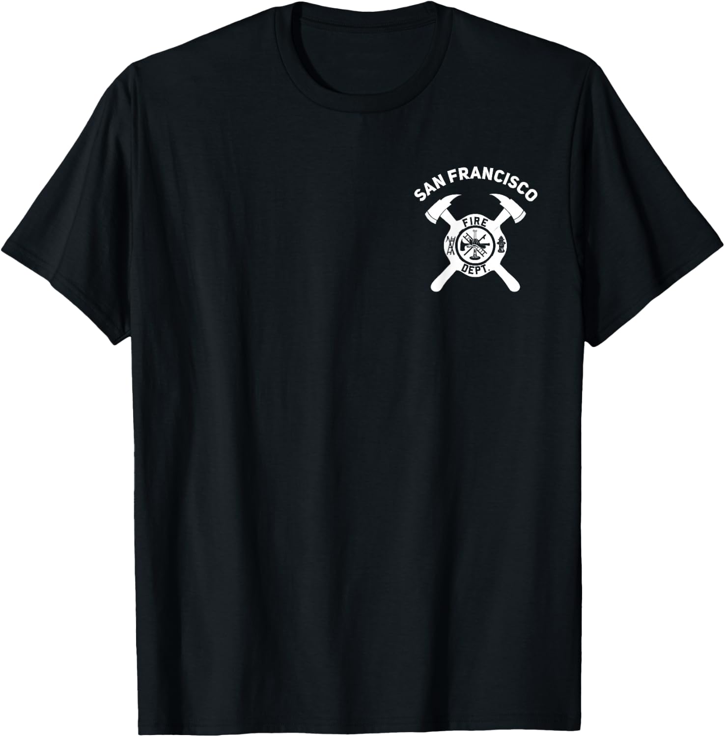 City Of San Francisco Fire Department California Firefighter T-Shirt - T-Shirt | Black