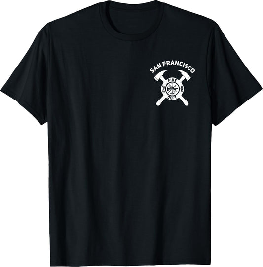 City Of San Francisco Fire Department California Firefighter T-Shirt - T-Shirt | Black