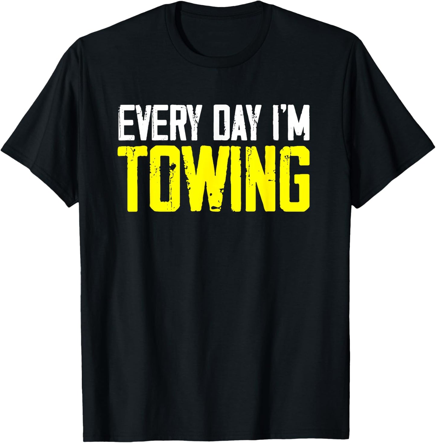 Vehicle Towing Tow Trucker Thin Yellow Line Tow Truck Driver T-Shirt - T-Shirt | Black