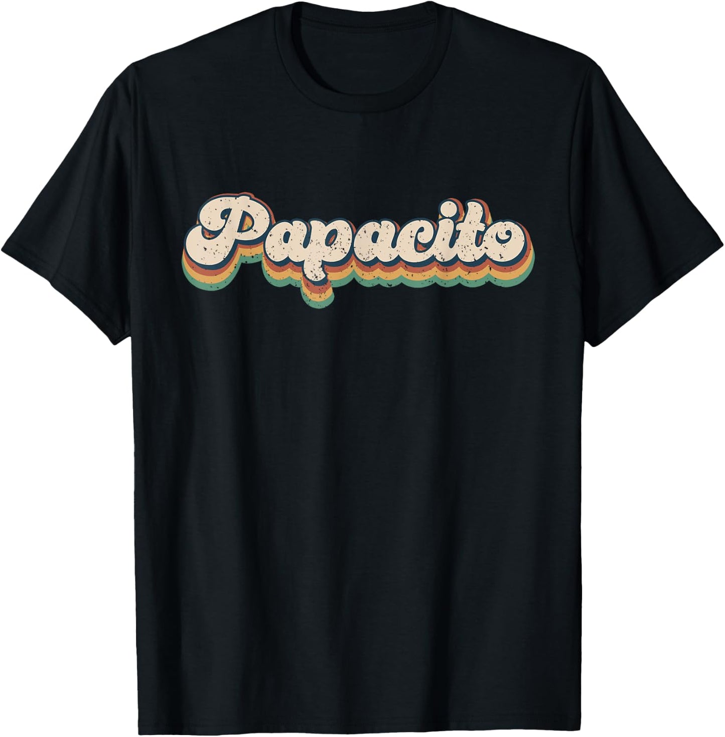 Papacito Retro Top Cute Vintage Dad T-Shirt - T-Shirt | Black