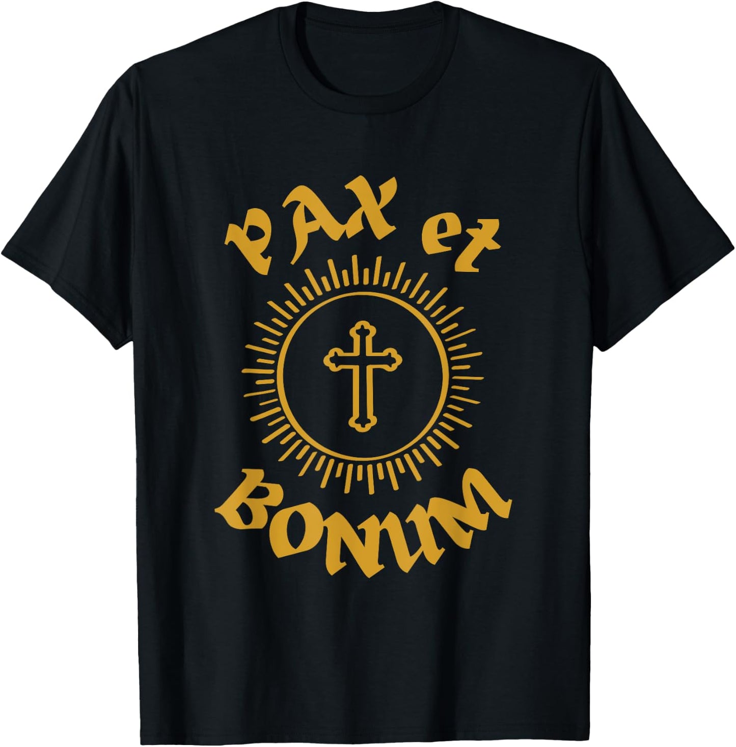 Pax et Bonum. Saint Francis Christian message gift T-Shirt - T-Shirt | Black
