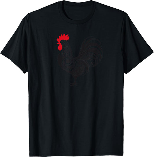 Rooster Country Farm Decor Chicken Gallo Gifts Rooster T-Shirt - T-Shirt | Black