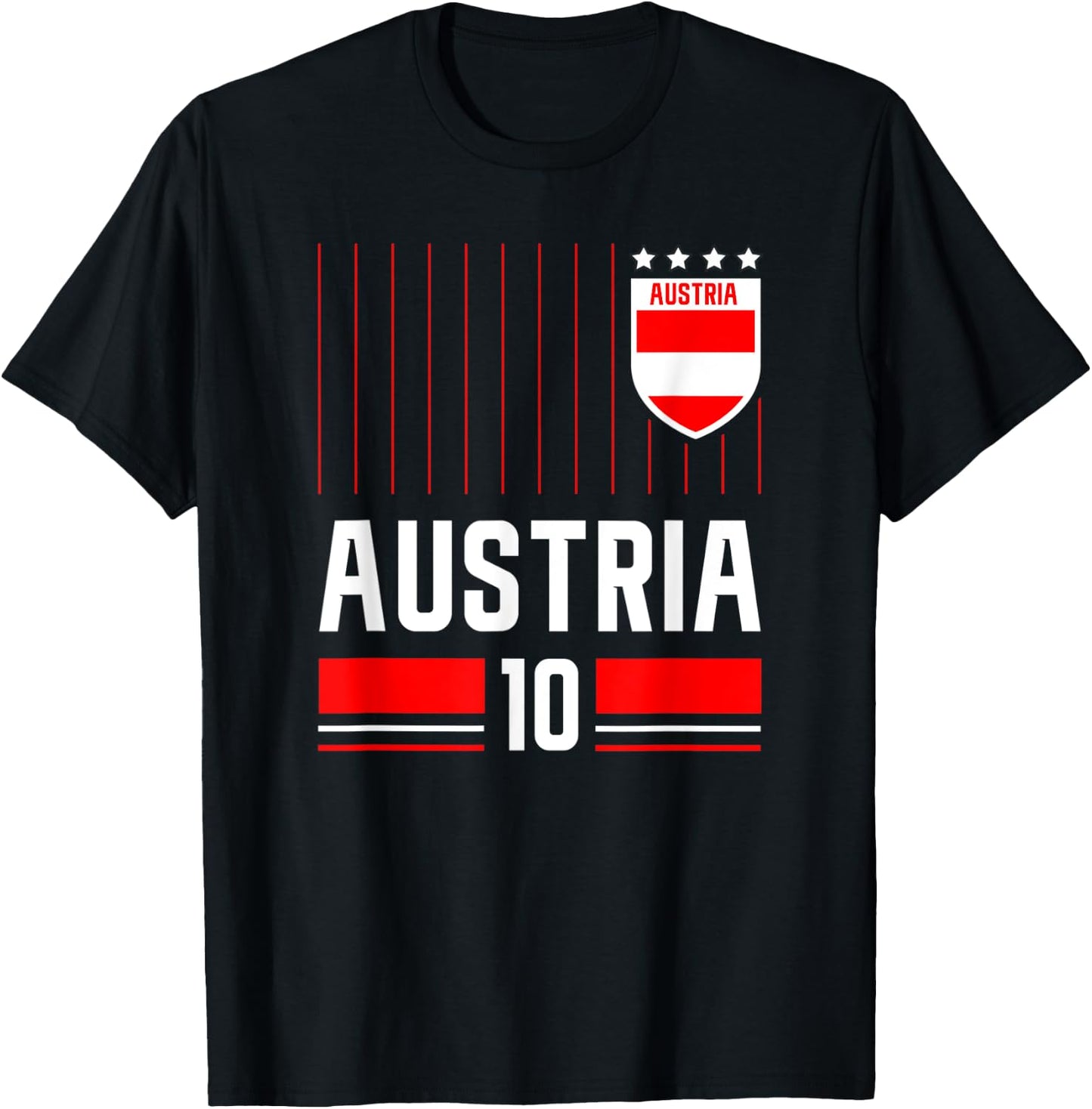 Austria Soccer Jersey 2020-2021 T-Shirt - T-Shirt | Black