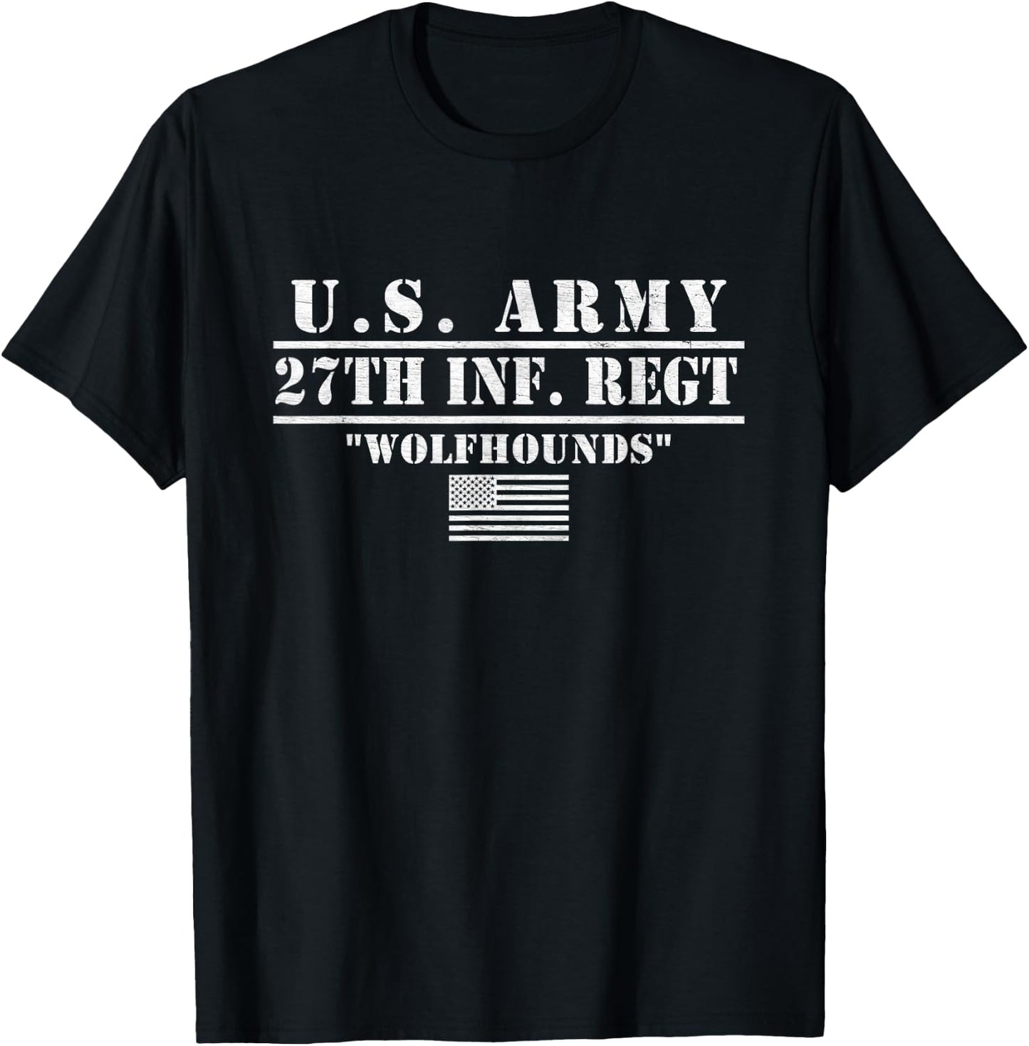 27th Infantry Regiment 27th Inf Regt Wolfhounds Gifts T-Shirt - T-Shirt | Black