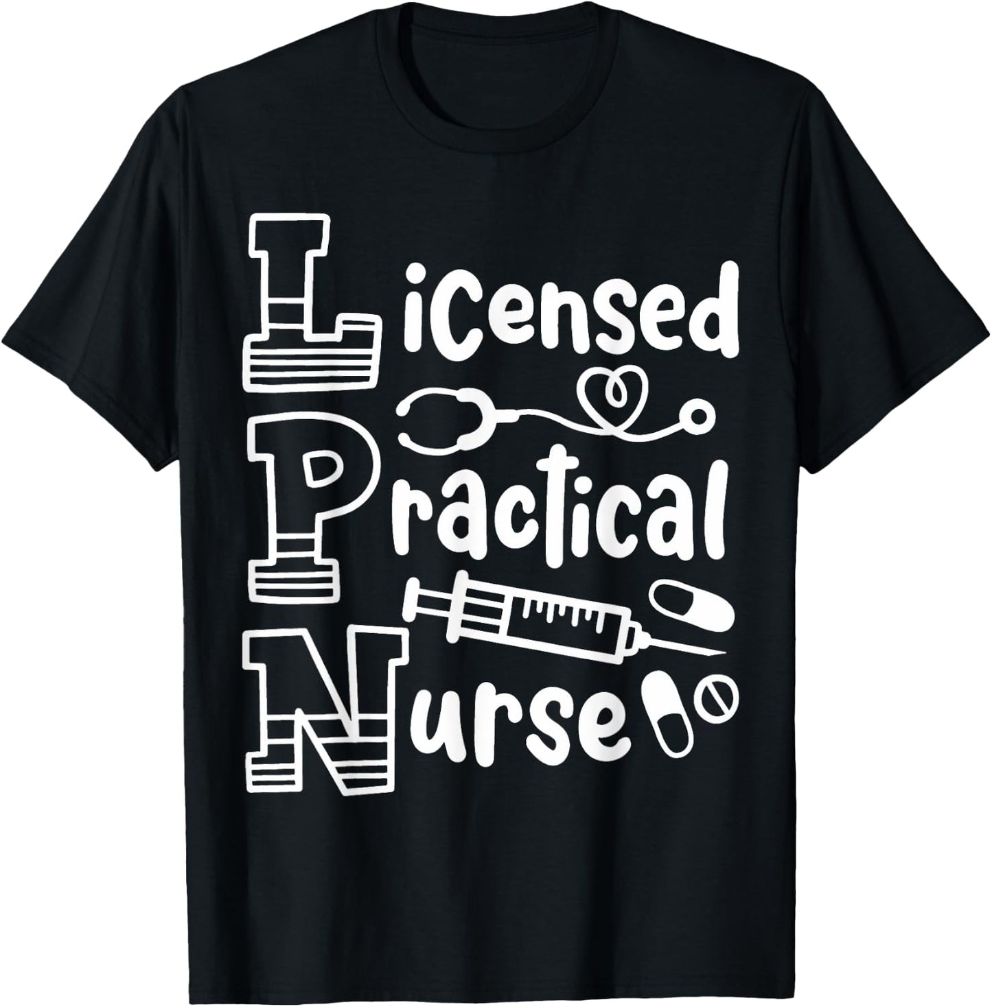 LPN Licensed Practical Nurse LPN T-Shirt - T-Shirt | Black