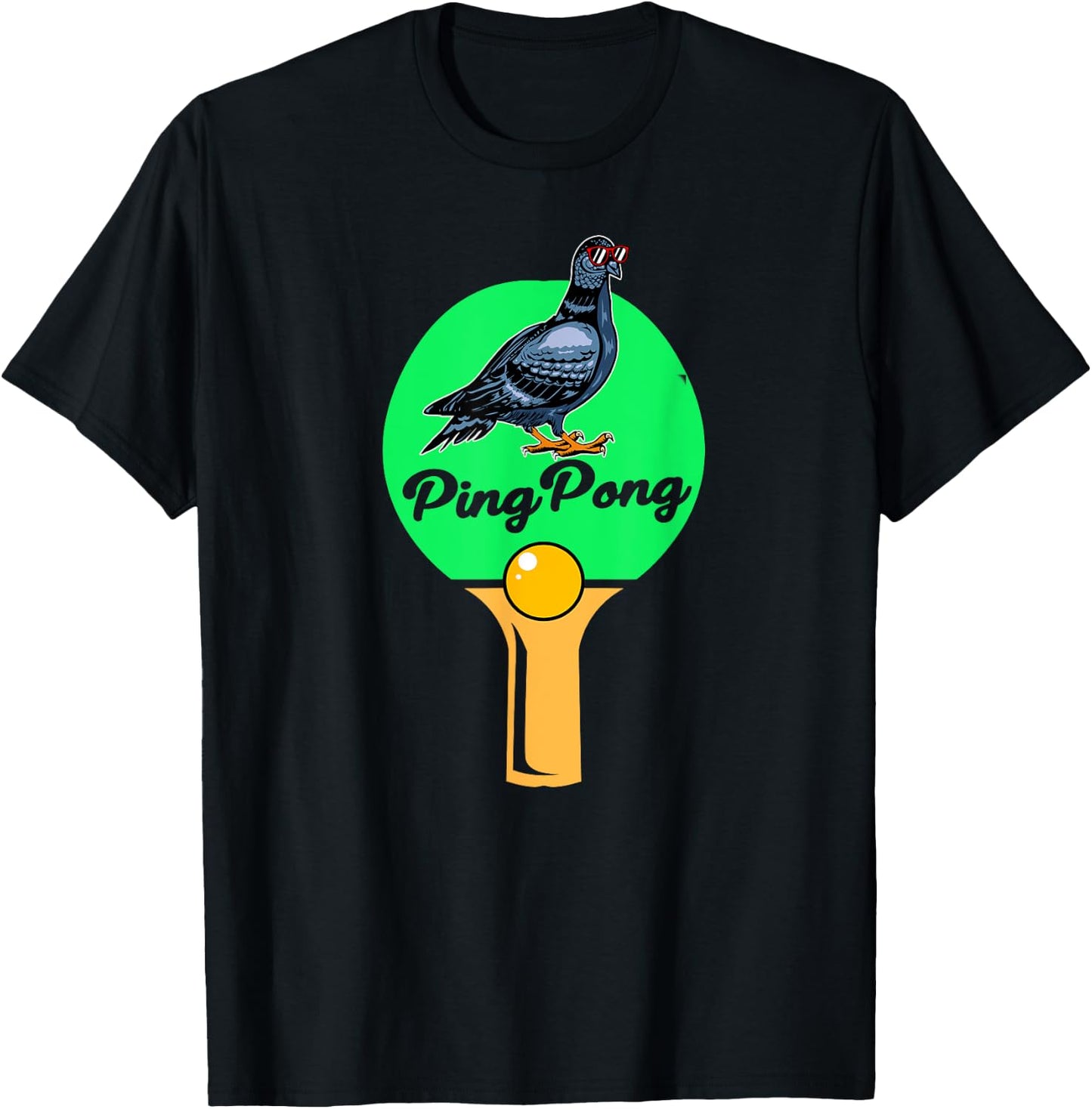 Pigeon Ping Pong T-Shirt - T-Shirt | Black