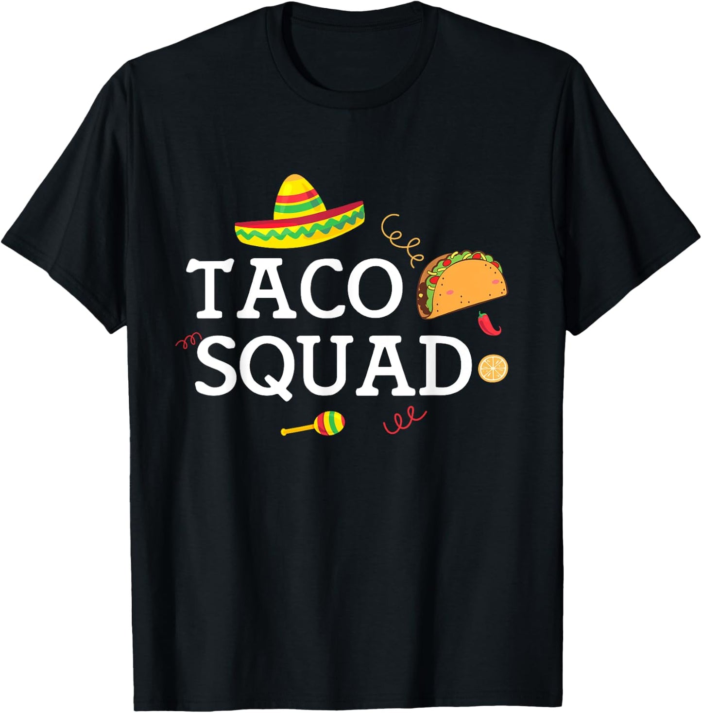 Taco Tuesday Apparel Taco Squad T-Shirt - T-Shirt | Black