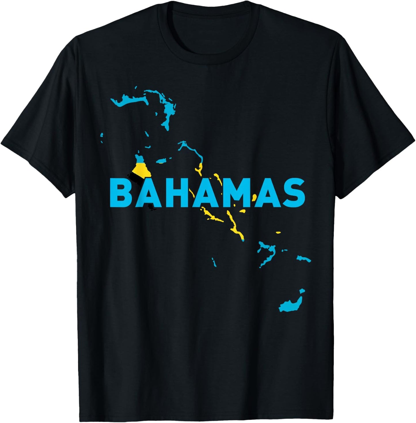 Proud Family and Patriotic Flag of Country Bahamas T-Shirt - T-Shirt | Black
