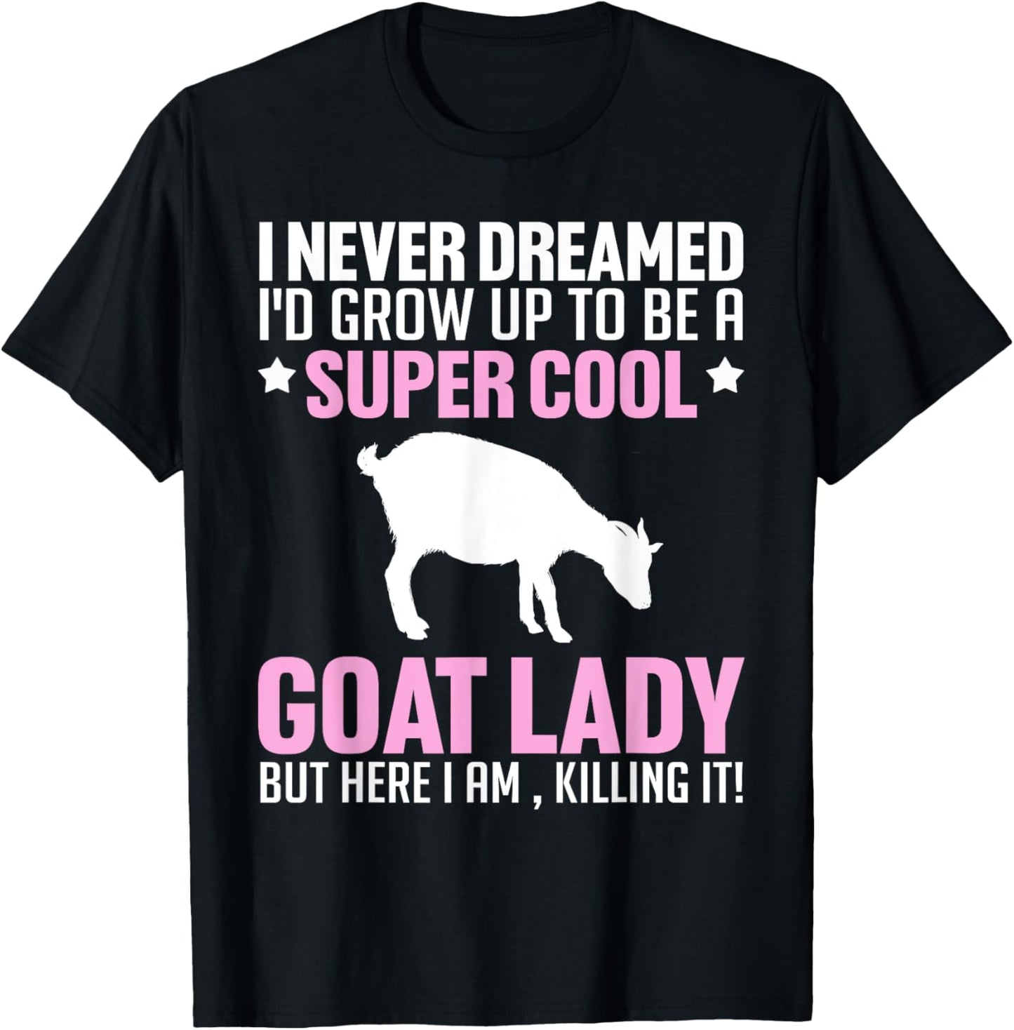 Cute Goat Art Girls Kids Goat Lover Farm Whisperer T-Shirt - T-Shirt | Black